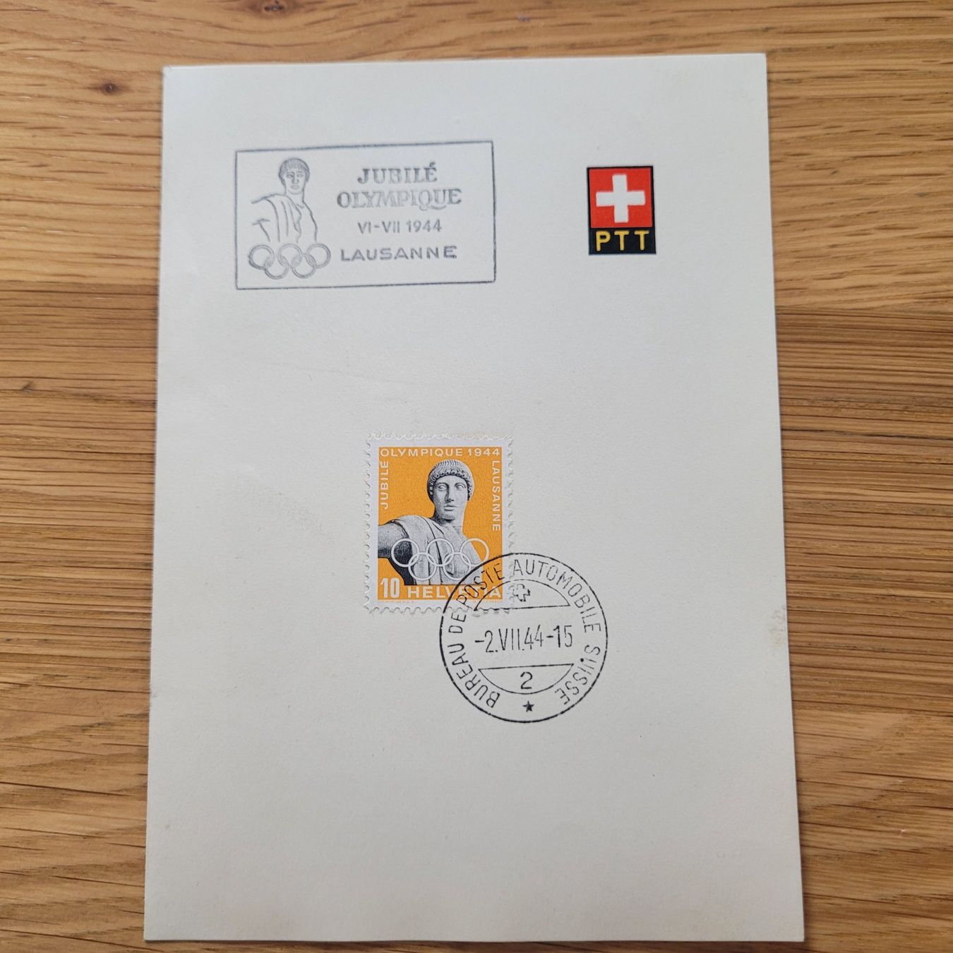 Alle Briefmarken: Dokument PTT Lausanne 1944 – Gebraucht aus Biel/Bienne von Destockweb
