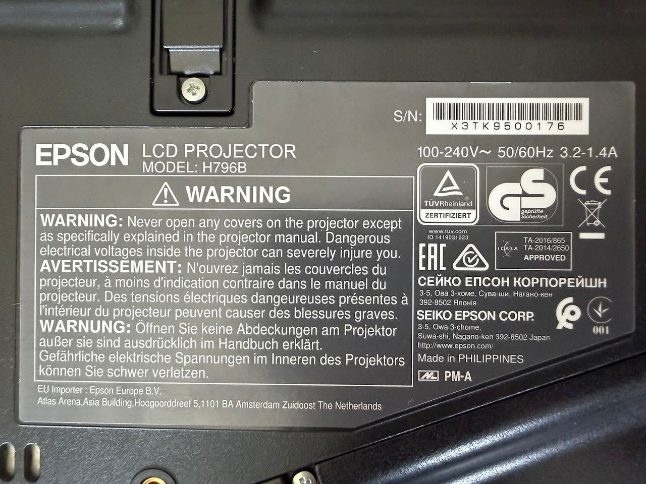 Vidéoprojecteurs: EPSON Beamer/Projektor EB-1795F HDMI – D'occasion à Zürich par Bluesailing 1