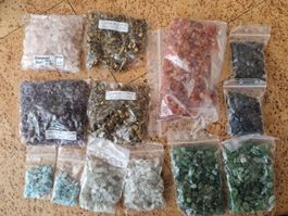 Edelstein Set diverse Sorten Trommelsteine (Amethyst, etc.)