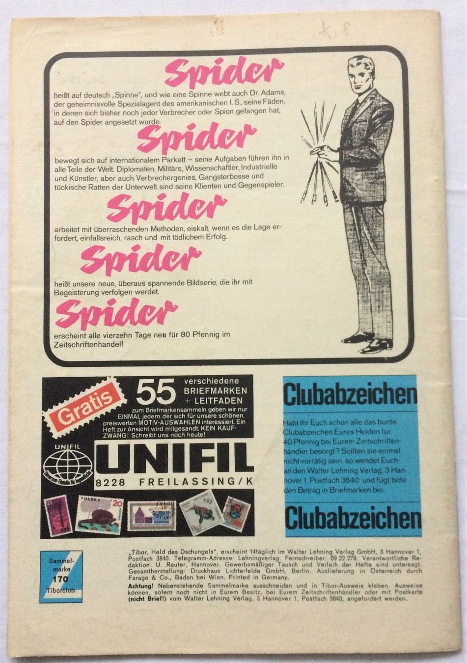 Fumetti: TIBOR - HELD DES DSCHUNGELS - Nr.170 – Usato da Schaffhausen venduto da durruti 4