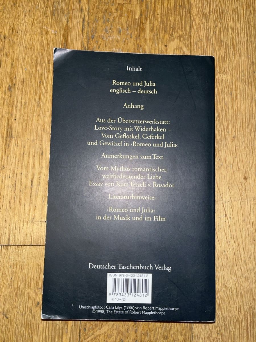 Libri: Shakespeare: Romeo und Julia – Usato da Basel venduto da Buechermensch 1