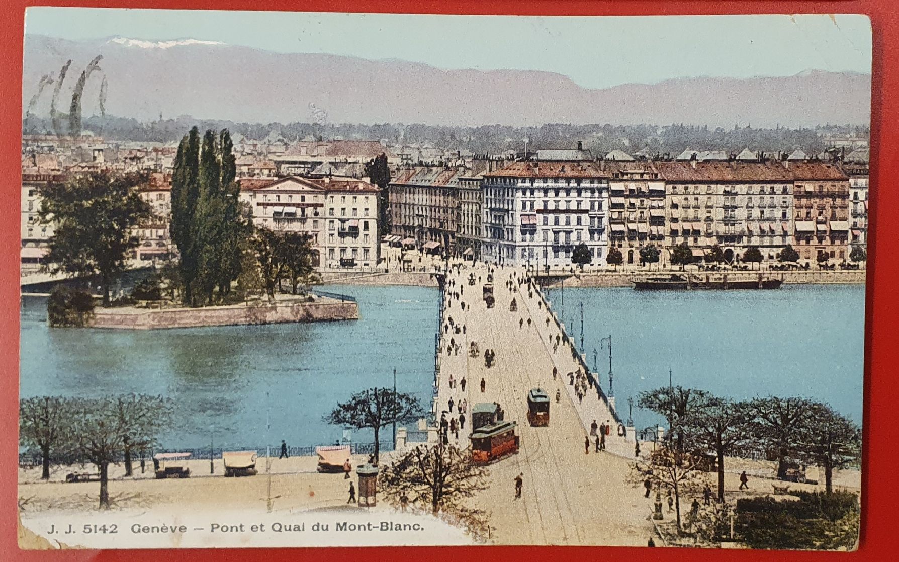 Cartoline postali: 3 Ansichtskarten von Genf 1907 – Usato da Kreuzlingen venduto da Rschweiz1 3