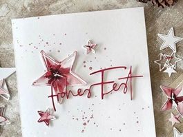 Stanzschablone Nr. R23, Schrift,Frohes Fest(Sizzix geeignet)