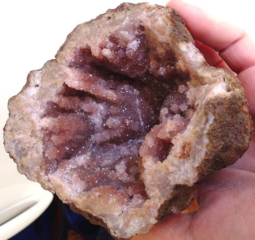 Minerali & Pietre curative: géode d'améthyste brute avec stalagmites du maroc – Usato da Vevey venduto da zabounetta 2