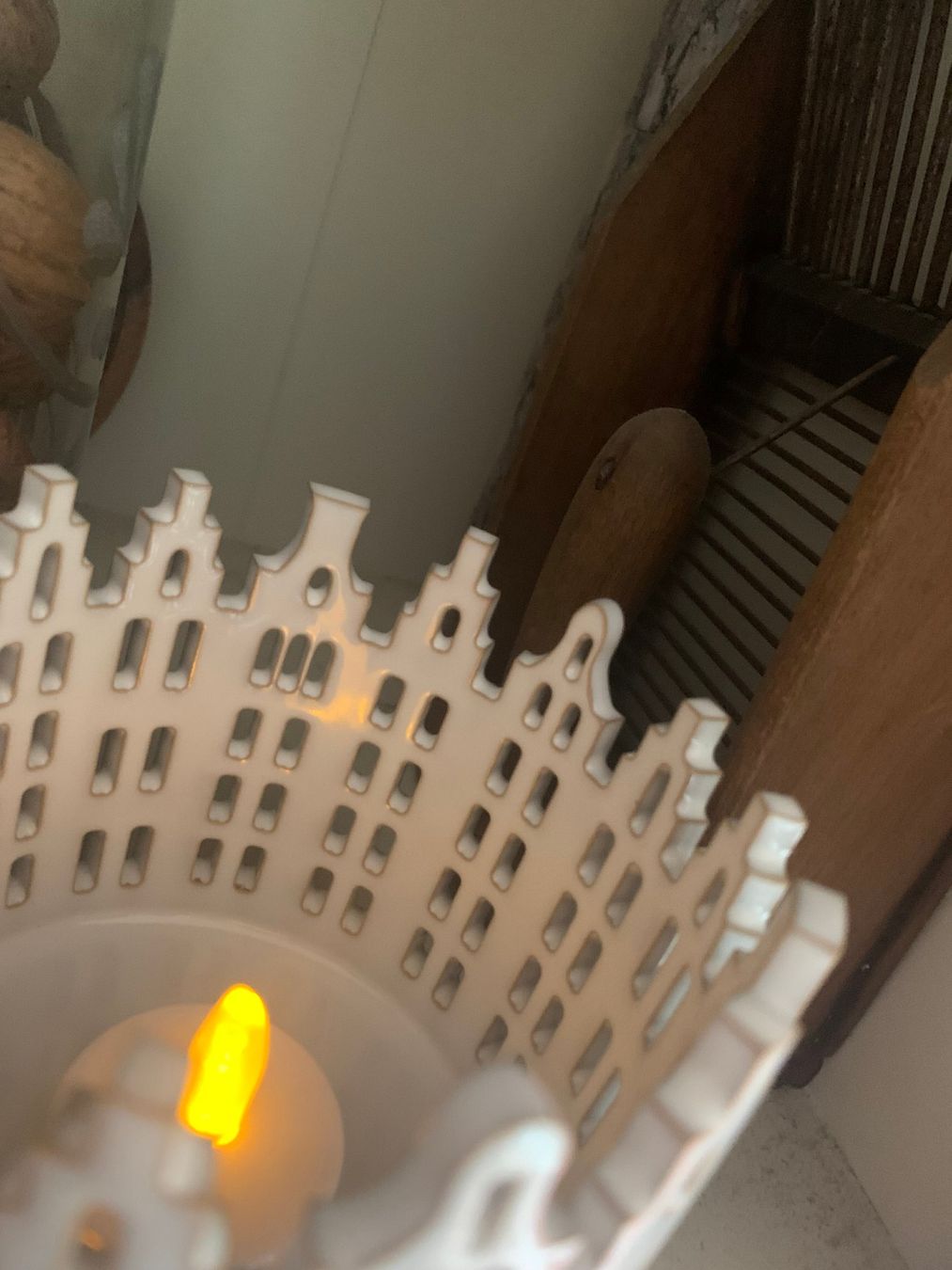 Portacandele: rundes grosses Windlicht mit Häuserzeilen – Nuovo (secondo la descrizione) da St. Gallen venduto da Miousch 2