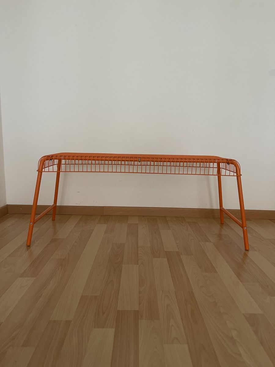 Panchine: 2x orange Sitzbank Metall – Usato da Zürich venduto da stevesrs