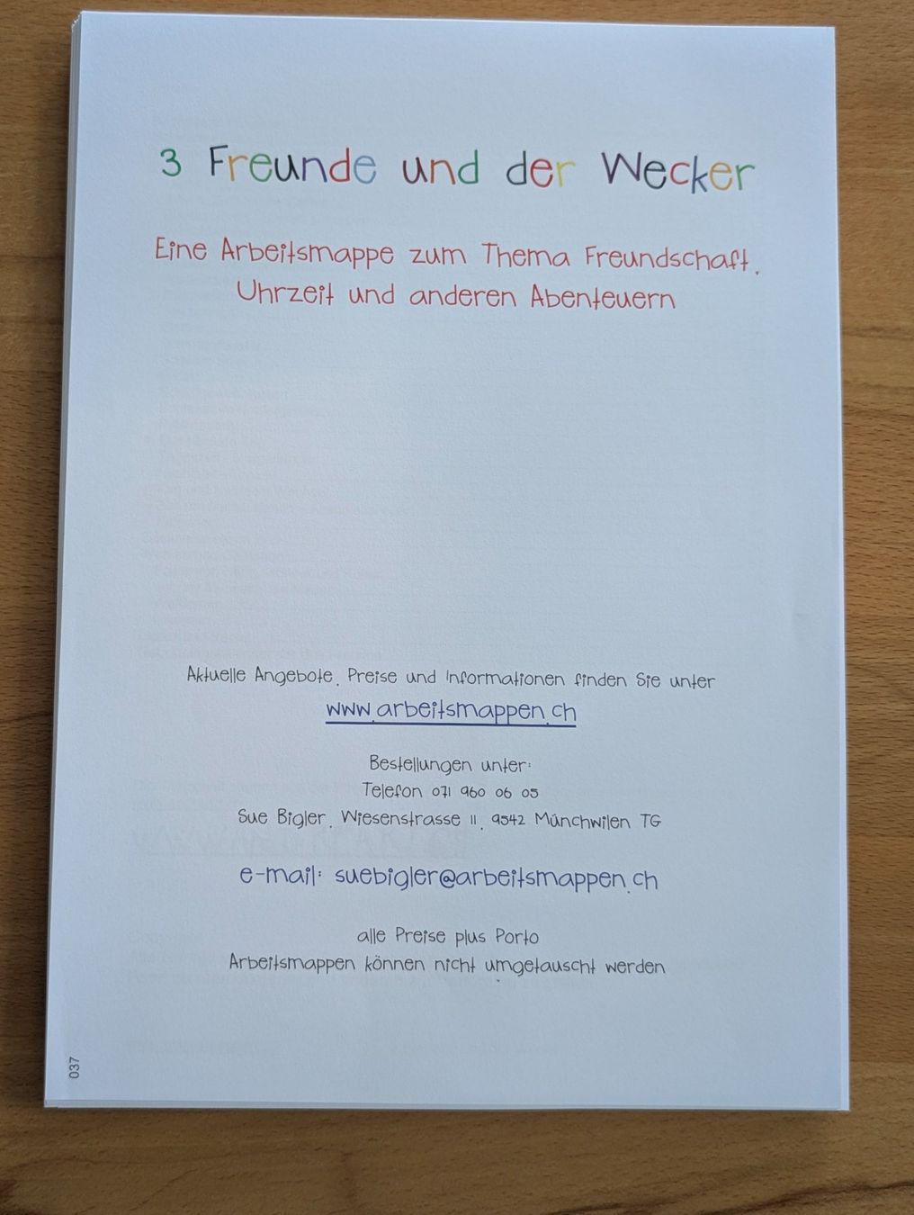 Revues & Magazines: Kindergartenarbeitsmappe: 3 Freunde und der Wecker – D'occasion à Weite par Nur63