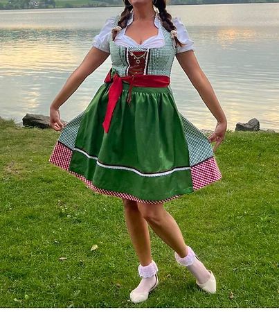 Oktoberfest Kleid + Bluse, Grösse 44