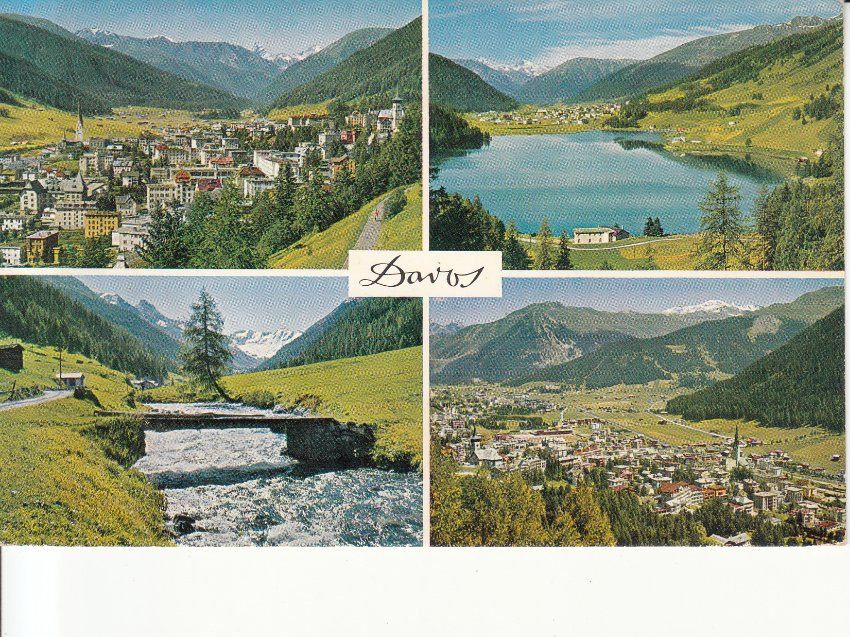 Cartoline postali: Davos ca. 1955 – Usato da Bürglen TG venduto da StampGraf