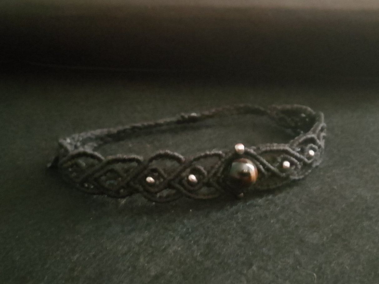 Bracciali & Braccialetti: handgemachtes Makramee Armband mit Falkenauge – Nuovo (secondo la descrizione) da Pfäffikon ZH venduto da Emporos_42