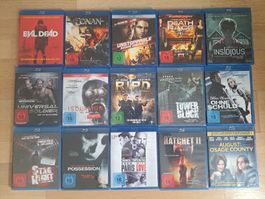 Blu-ray Sammlung 81 Filme verschiedene Genres plus DVD's