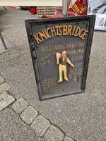 Antikes Knightsbridge Billiard Saloon Schild, Rarität!