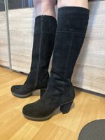 Bottes hautes en daim noir GADEA, taille 38, parfaites!