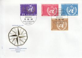 1973 10-13 OMM Meteorologische Weltorganisation Genève FDC