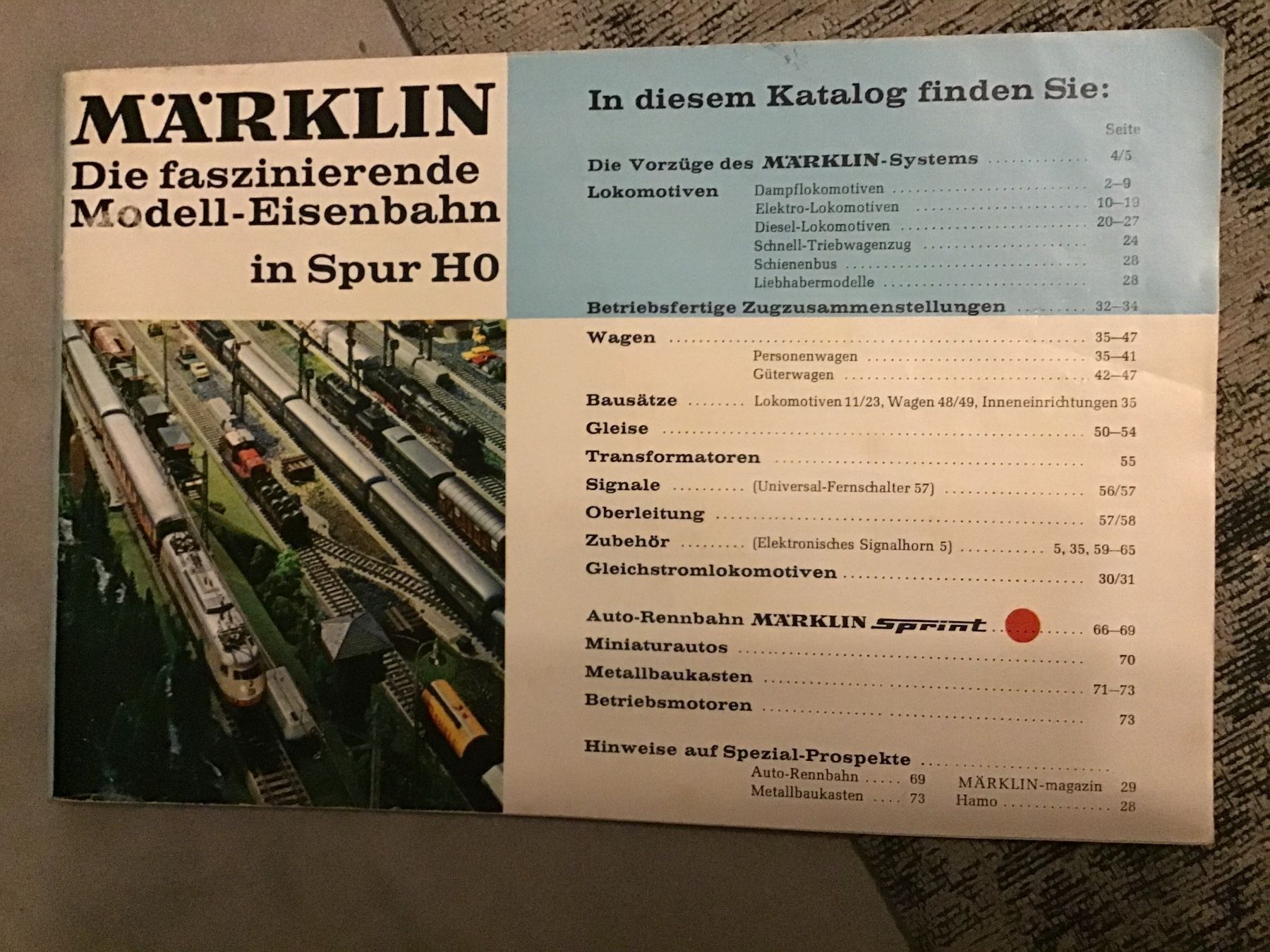 Märklin Documenti: Märklin Katalog ca. 1968 mit fehlendem Umschlag, – Usato da Scherzingen venduto da Starseller62