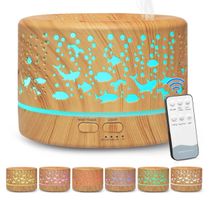 Aroma Diffuser 700ml mit Timer, Holzoptik braun