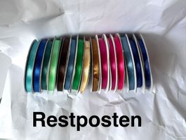 Satin Bänder  Geschenkband   Restposten  15 Rollen   6mm 27m