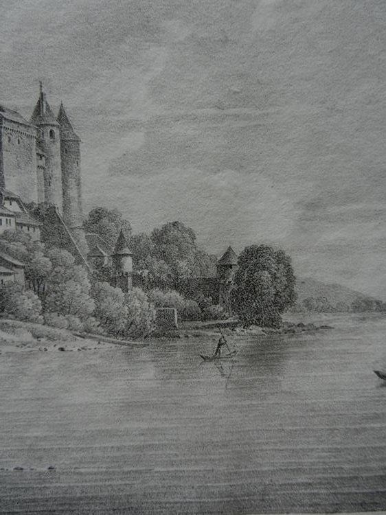 Stiche: Vue du château de Grandson – Gebraucht aus Risch von Rischli15 6