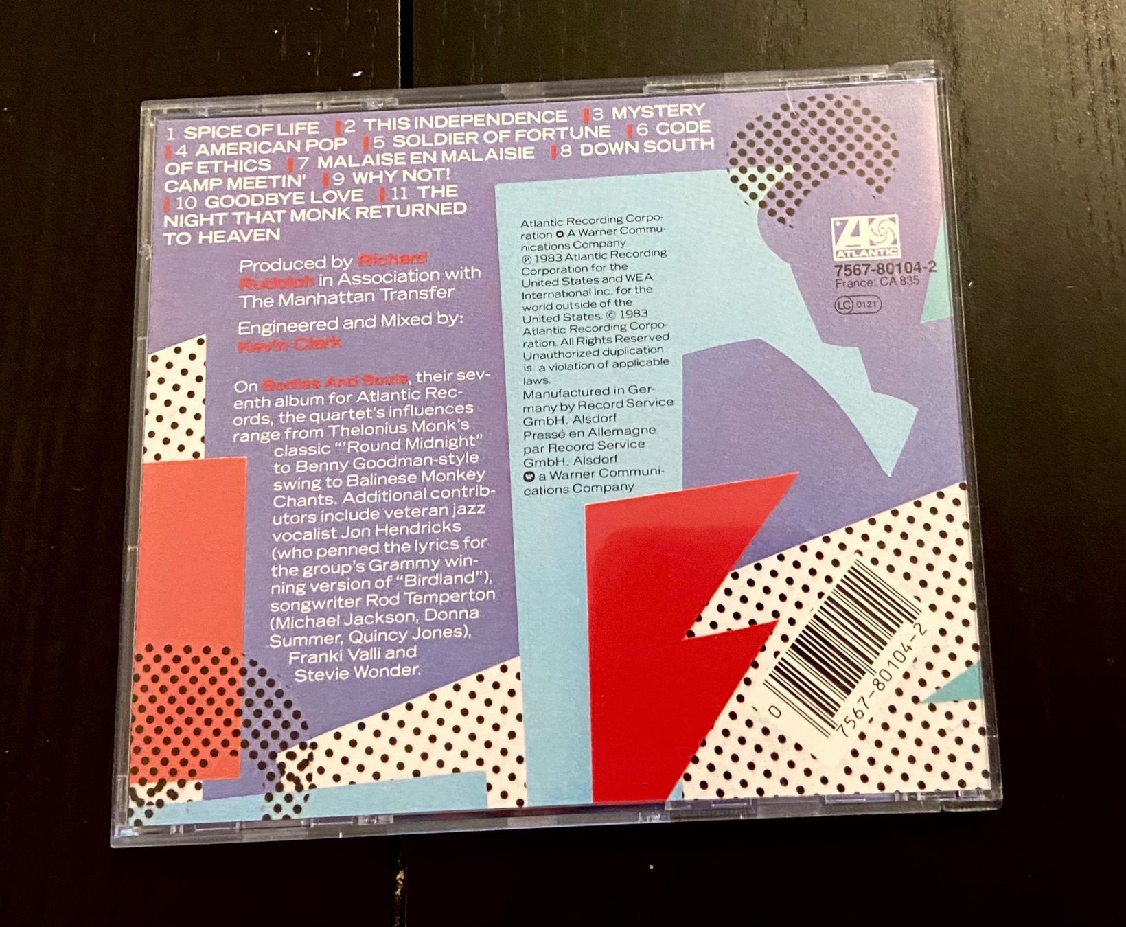 CD: The Manhattan Transfer CD BODIES AND SOULS – Usato da Luzern venduto da Lycka 1