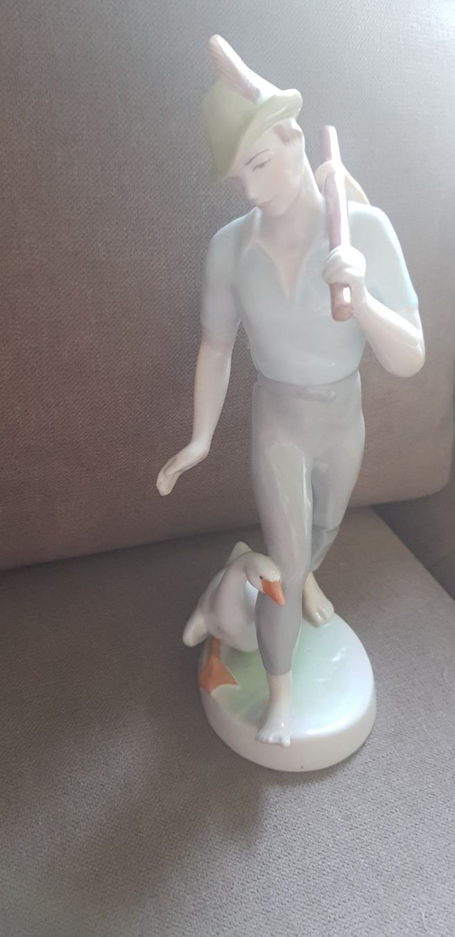 Statuette: Porzellan Figur Mann mit Gans – Usato da Gutenswil venduto da ghekko88 3