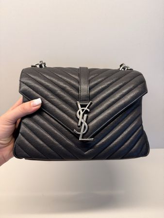 Saint Laurent YSL Tasche schwarz Leder Medium college bag 
