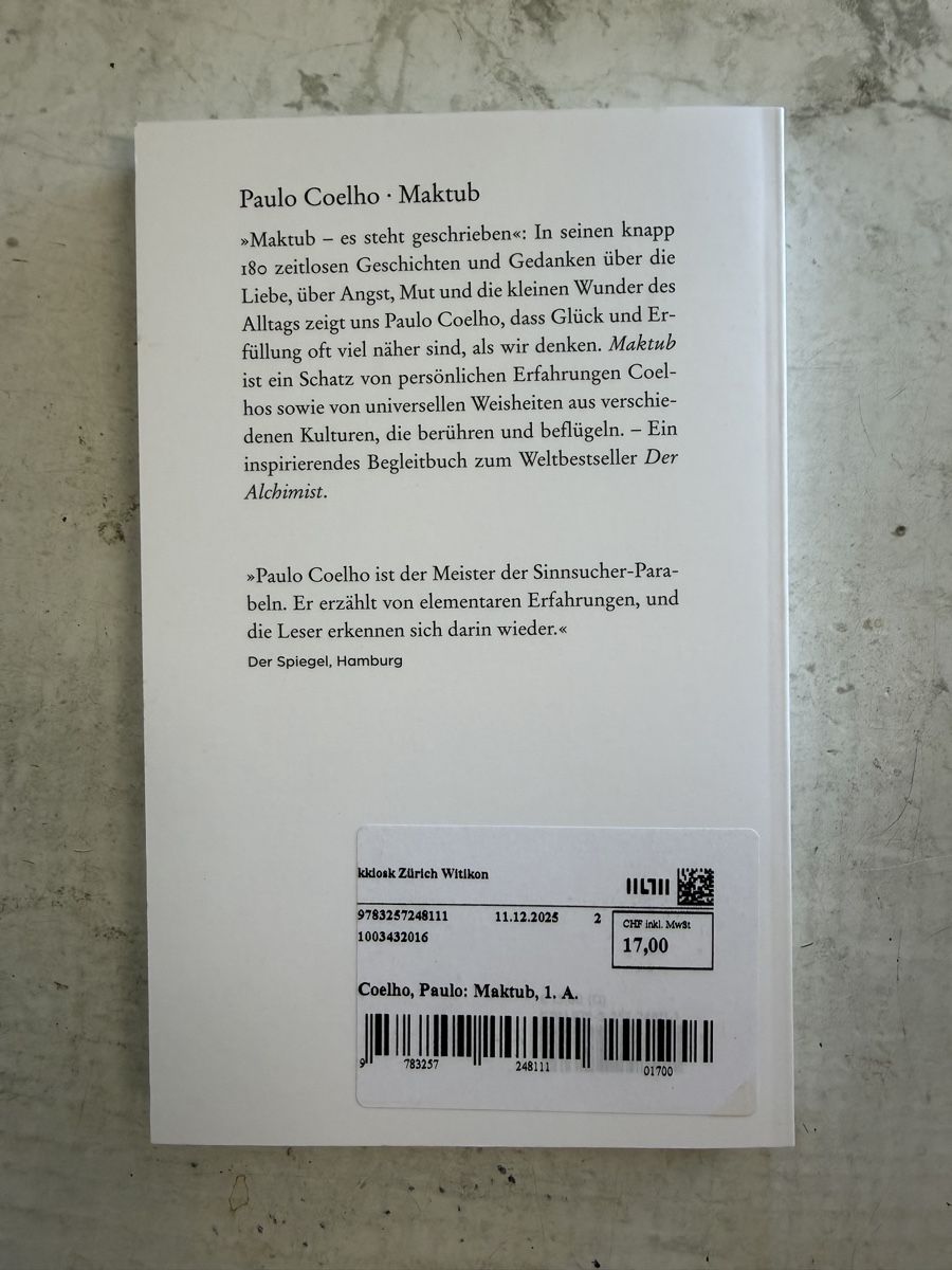 Libri: Paulo Coelho: Maktub – Usato da Dietikon venduto da Buchantiqdietikon 1