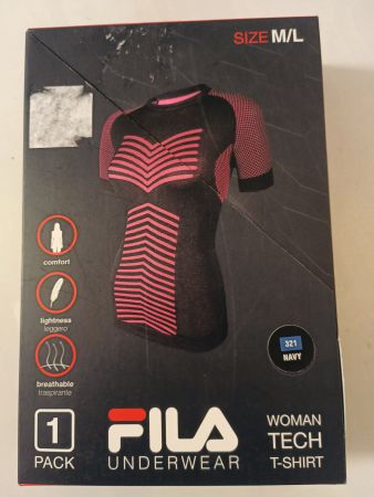 Fila Damen Funktionshirt Gr M/L Dryarn Atmungsaktiv navy Neu