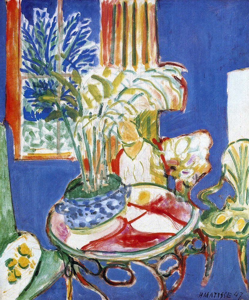 Grafica & Litografie: Henri Matisse     "Petit Interieur Bleu"     KUNSTDRUCK – Usato da Nennigkofen venduto da Schamane75 1