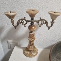 Antiker Kerzenständer Messing/Onyx