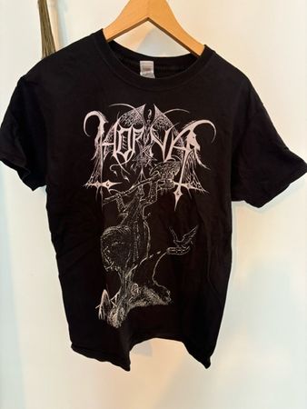 Horna T-Shirt schwarz mit Backprint Rare Gr. M Black Metal