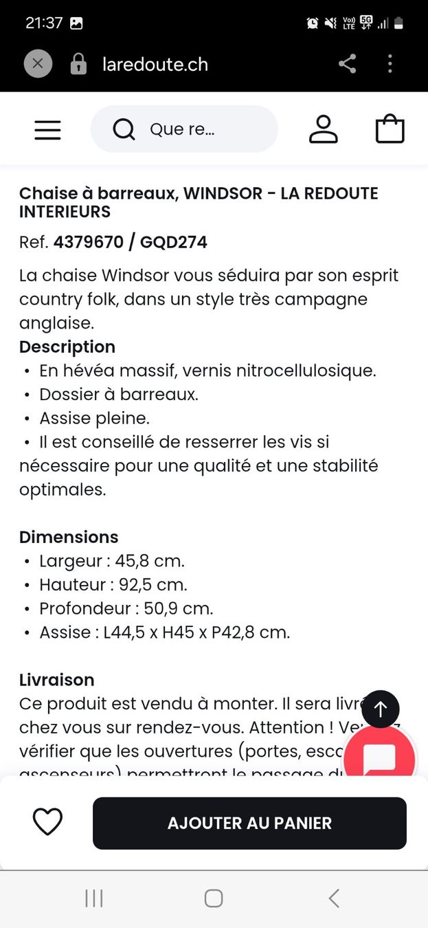 Sedie: 6 chaises bois clair  Windsor NEUVES – Usato da Fully venduto da tameab 6