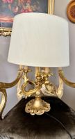 Set aus 2 prächtigen Chelini-Lampen aus vergoldetem