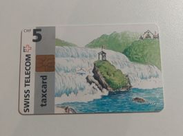 Swisscom Taxcard Fr. 5.- mit Sujet Rheinfall