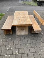 Massive Gartengarnitur aus Schweizer Holz, 2 m Tisch