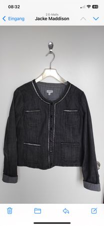 Street One Jeansjacke Grösse 42, anthrazit
