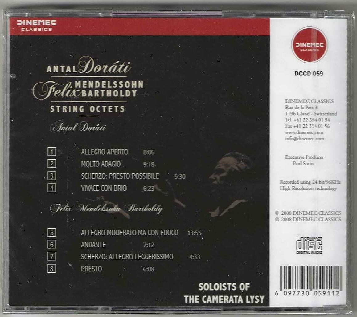 CD: Mendelssohn / Antal Dorti - String Octets - Neue – Usato da Genève venduto da CDLPBookS 1