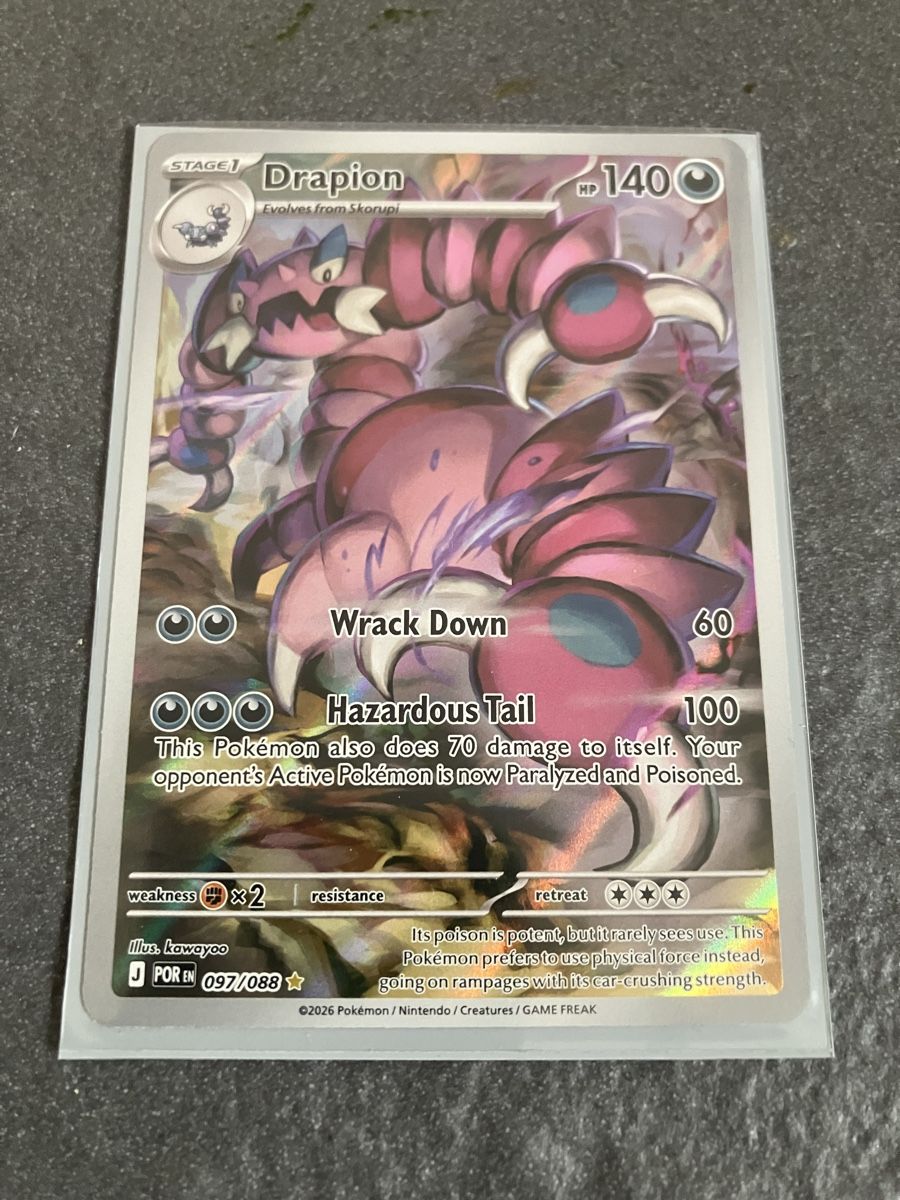 Pokémon Carte collezionabili: Pokemon Drapion, Illustration Rare, Mint, Perfect Order – Nuovo (secondo la descrizione) da Lyss venduto da Sandera20 1