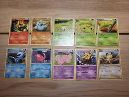 Diverse Pokémonkarten aus dem Set HeartGold & SoulSilver