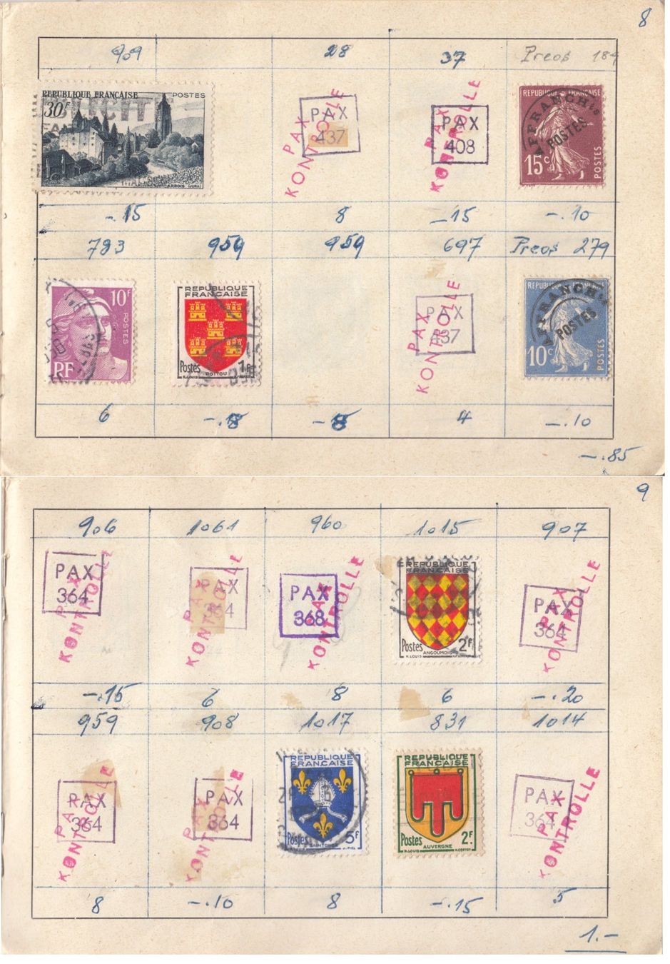 Alle Briefmarken: Auswahlheft Frankreich – Gebraucht aus Bürglen TG von StampGraf 4