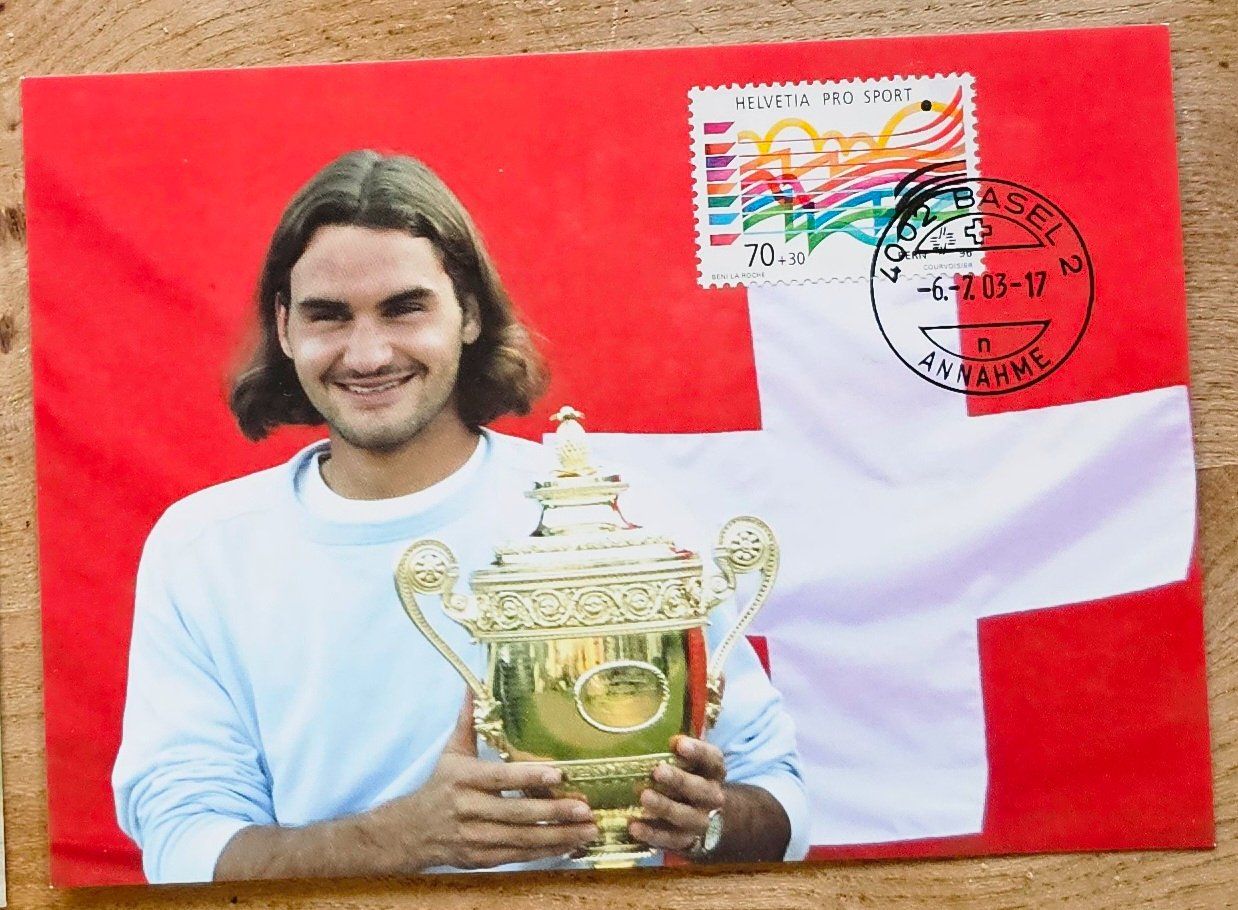 Cartoline postali: Postkarte FEDERE Wimbledon 2003 – Nuovo (secondo la descrizione) da Les Valettes venduto da Nuba1