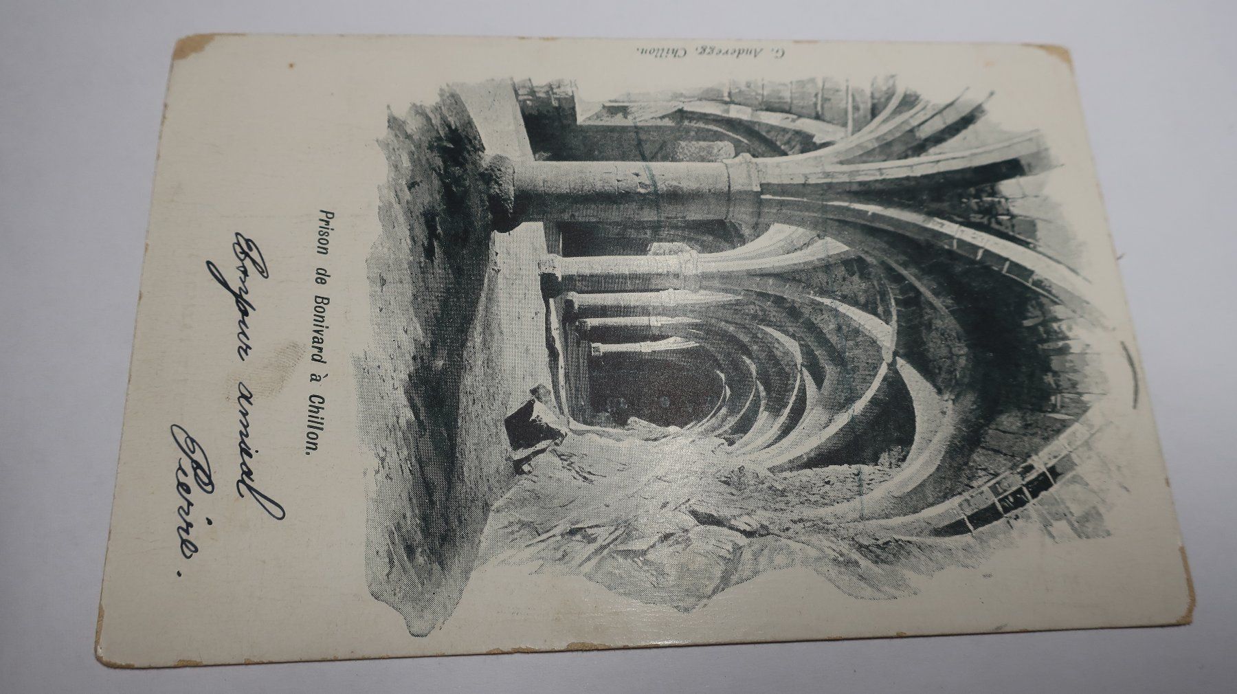 Ansichtskarten: Prison de Bonivard à Chillon 1902 – Gebraucht aus Cormoret von Pascalll2001 1