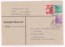 1936 Nachnahme-Beleg mit Mischfrankatur.