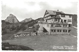 Ibergeregg (SZ) Hotel Passhöhe - Mythen - echt Foto-AK  1952