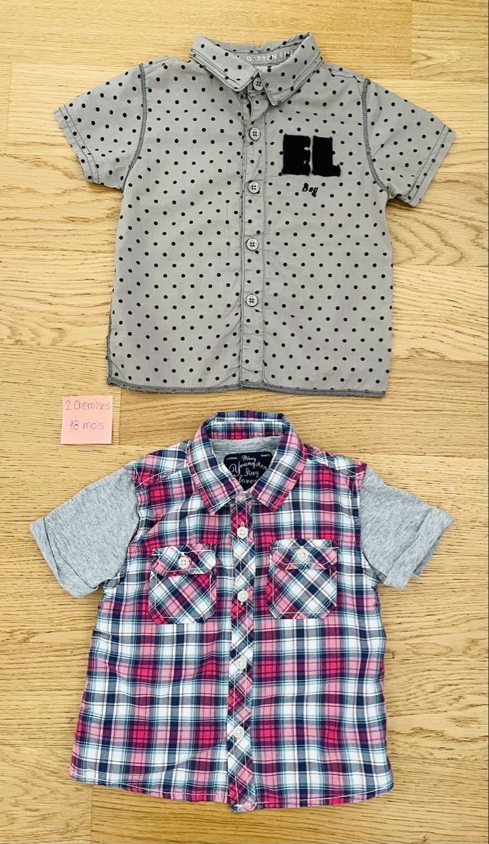 Hemden, Tops & T-Shirts: 2 Chemises Taille 80 – Neu (gemäss Beschreibung) aus Sion von FashionStore3