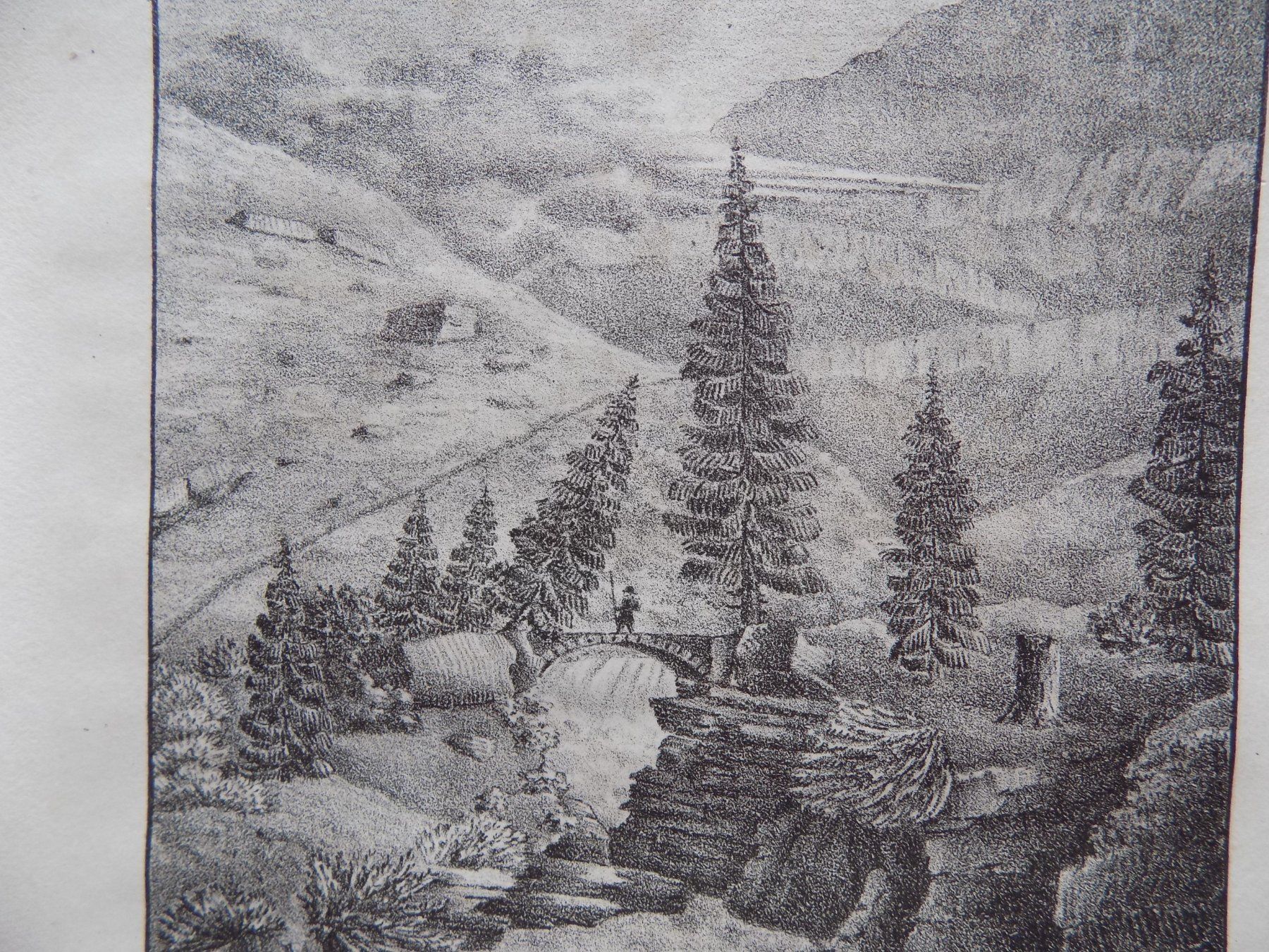 Stiche: Pont sur l'Aar au Grimsel – Gebraucht aus Risch von Rischli15 6