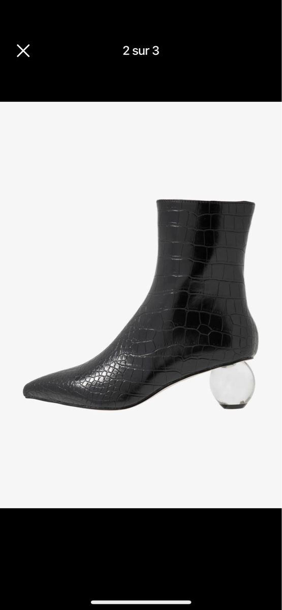 Scarpe da donna: Bottines taille 38 avec talon en plexiglas – Usato da Martigny venduto da lovejess 1