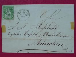 1861: Strubelbrief 26G: mit FAHRPOST befördert +Attest HERM.