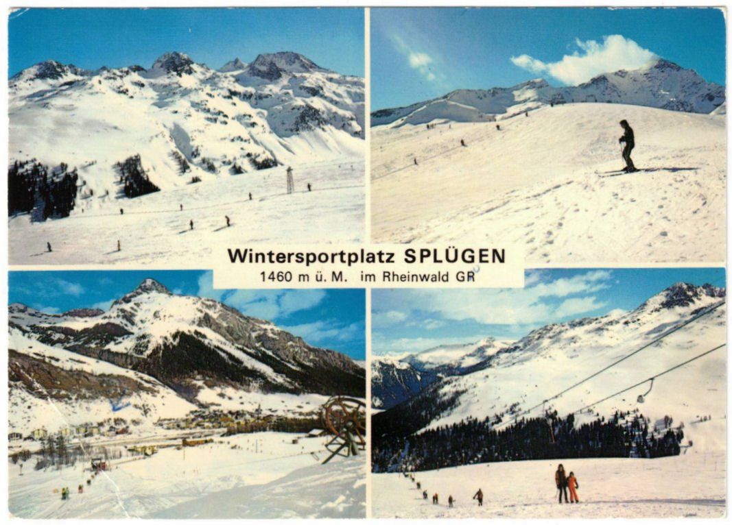 Ansichtskarten: Splügen - 4 Bild AK – Gebraucht aus Binningen von Mountainrider