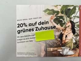 Rabattgutschein Feey (feey.ch) 20%-Rabattcode