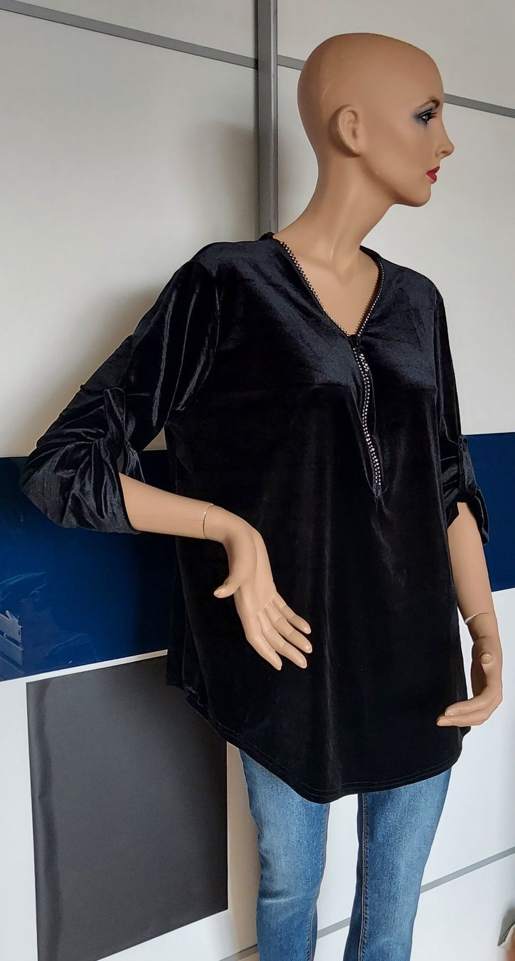 Maglioni & Felpe: Neues Langarmshirt aus Samt Gr. XL – Nuovo e nell'imballaggio originale da Basel venduto da Allerlei-Basel 1